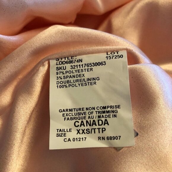 COCKTAIL Dress In Glittery pastel orange Size XXS - Picture 7 of 9